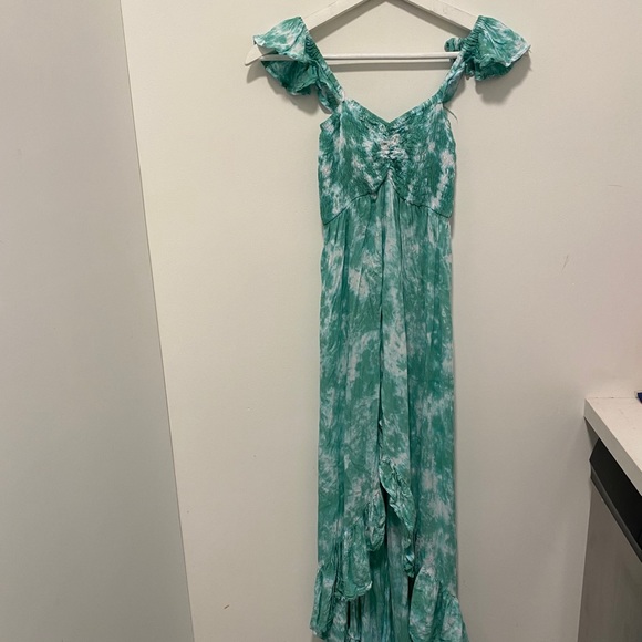 Tiare Hawaii Turquoise Maxi Cover Up Dress - Picture 3 of 7